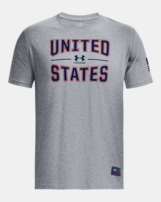 Men's UA Freedom United States T-Shirt, Gray, pdpMainDesktop image number 4